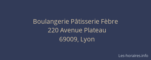 Boulangerie Pâtisserie Fèbre