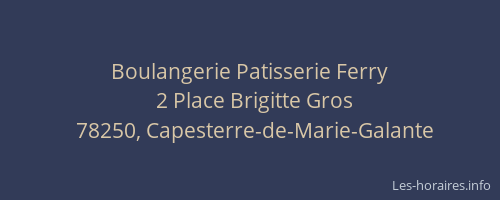 Boulangerie Patisserie Ferry