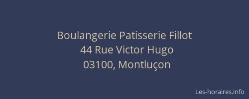 Boulangerie Patisserie Fillot