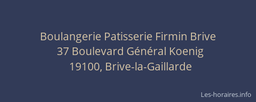 Boulangerie Patisserie Firmin Brive