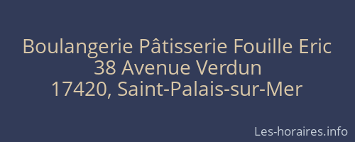 Boulangerie Pâtisserie Fouille Eric