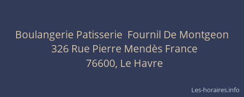 Boulangerie Patisserie  Fournil De Montgeon