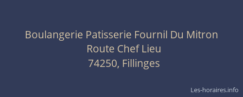 Boulangerie Patisserie Fournil Du Mitron