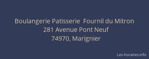 Boulangerie Patisserie  Fournil du Mitron