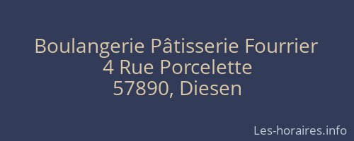 Boulangerie Pâtisserie Fourrier