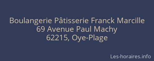 Boulangerie Pâtisserie Franck Marcille