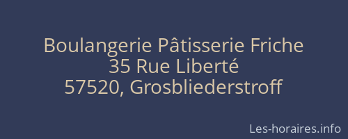Boulangerie Pâtisserie Friche
