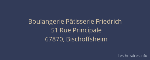 Boulangerie Pâtisserie Friedrich