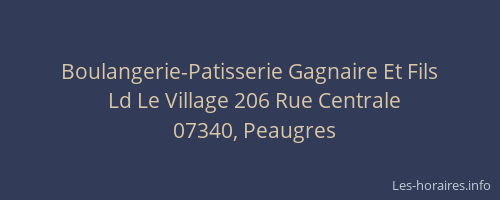 Boulangerie-Patisserie Gagnaire Et Fils