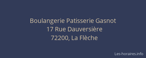 Boulangerie Patisserie Gasnot