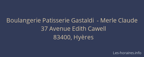 Boulangerie Patisserie Gastaldi  - Merle Claude