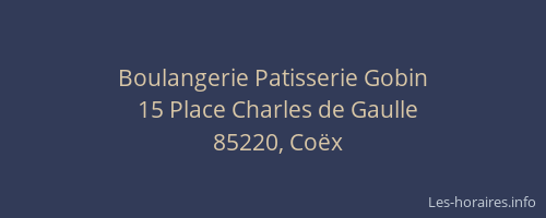 Boulangerie Patisserie Gobin