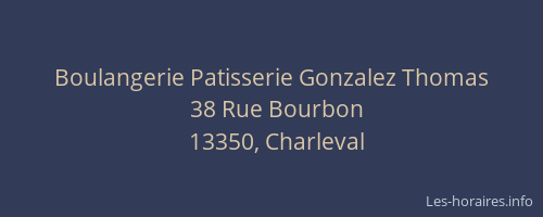 Boulangerie Patisserie Gonzalez Thomas