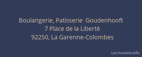 Boulangerie, Patisserie  Goudenhooft