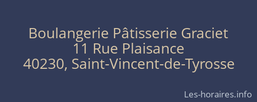 Boulangerie Pâtisserie Graciet