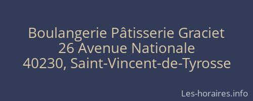 Boulangerie Pâtisserie Graciet