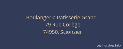 Boulangerie Patisserie Grand