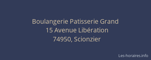 Boulangerie Patisserie Grand