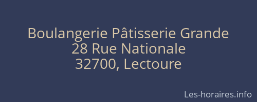 Boulangerie Pâtisserie Grande