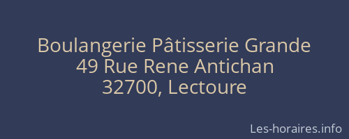 Boulangerie Pâtisserie Grande