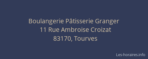 Boulangerie Pâtisserie Granger