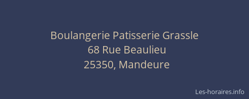 Boulangerie Patisserie Grassle