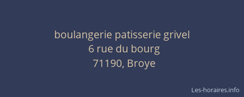 boulangerie patisserie grivel
