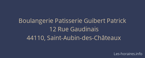 Boulangerie Patisserie Guibert Patrick