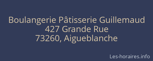 Boulangerie Pâtisserie Guillemaud