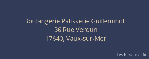 Boulangerie Patisserie Guilleminot