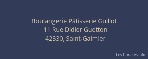 Boulangerie Pâtisserie Guillot