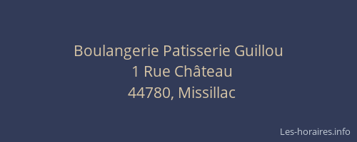 Boulangerie Patisserie Guillou