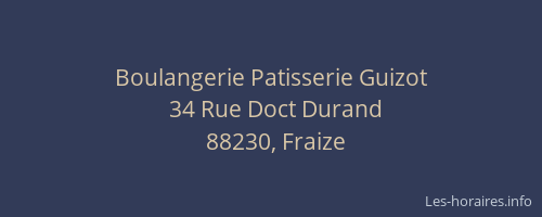 Boulangerie Patisserie Guizot