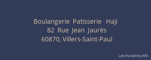 Boulangerie  Patisserie   Haji