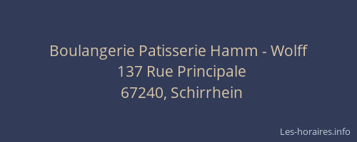 Boulangerie Patisserie Hamm - Wolff