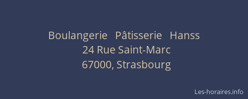 Boulangerie   Pâtisserie   Hanss