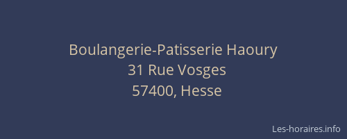 Boulangerie-Patisserie Haoury
