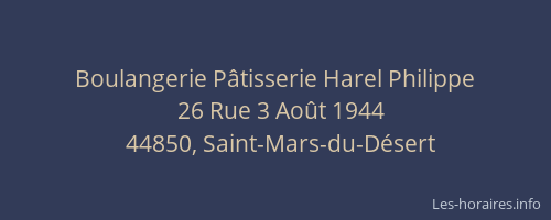 Boulangerie Pâtisserie Harel Philippe