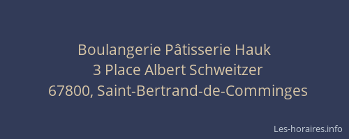 Boulangerie Pâtisserie Hauk