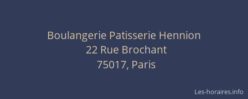 Boulangerie Patisserie Hennion