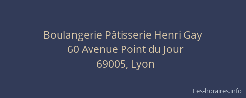 Boulangerie Pâtisserie Henri Gay