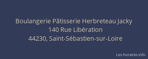 Boulangerie Pâtisserie Herbreteau Jacky