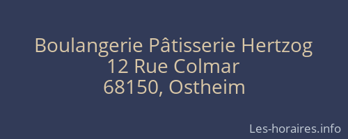 Boulangerie Pâtisserie Hertzog