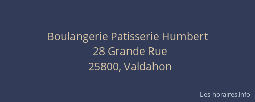 Boulangerie Patisserie Humbert