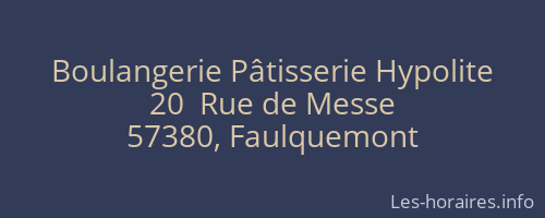 Boulangerie Pâtisserie Hypolite