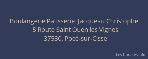 Boulangerie Patisserie  Jacqueau Christophe