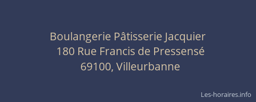 Boulangerie Pâtisserie Jacquier