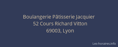 Boulangerie Pâtisserie Jacquier