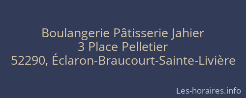 Boulangerie Pâtisserie Jahier