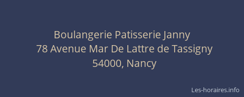 Boulangerie Patisserie Janny